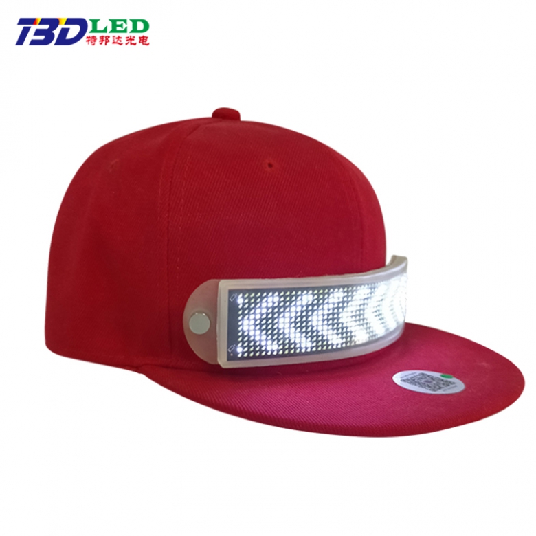 LED发光走字广告帽-内置式