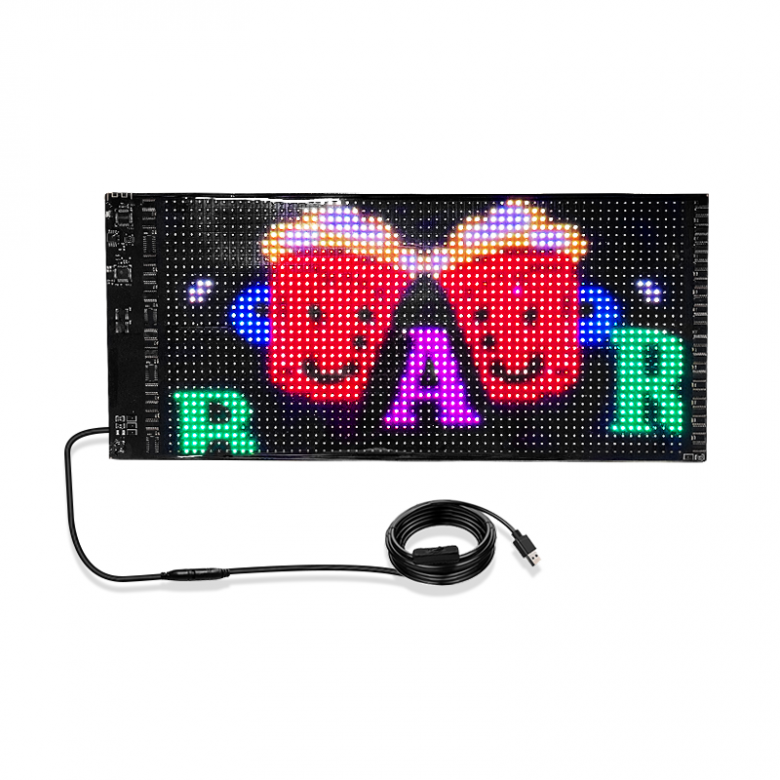 S32 series-Smart APP Programmable Flexible LED Car Sign Board USB DC5V LED Matrix Panel Foldable Light Weight Flexible LED Display for car