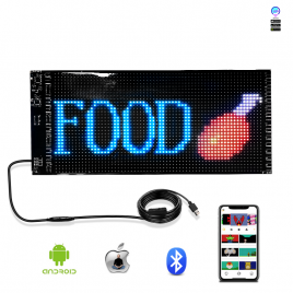 S32 series-Smart APP Programmable Flexible LED Car Sign Board USB DC5V LED Matrix Panel Foldable Light Weight Flexible LED Display for car