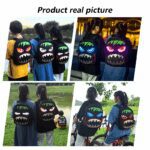 Cute Programmable Animated LED Eyes School Backpack Fashion Style Smart APP Winking Waterproof Cotton Zipper Anti-Theft for Kids