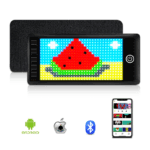 لافتات LED صغيرة قابلة لإعادة الشحن لاسلكية قابلة لإعادة الشحن، لوحة مصفوفة LED مخصصة قابلة للبرمجة للتحكم في التطبيق الذكي لبطاقة عمل شارة LED لبطاقة الرسائل