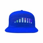 Casquette de baseball à sangle ajustable Noir Ecran LED DIY programmable et contrôlé par App Divers Designs