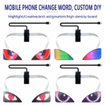 Winking Eyes LED Panel Display LED Angel Eyes Blinking Screen APP Programmierbare LED Eye Display für Car Backpack LED Screen