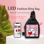 LED Crossbody Çanta Tam Renkli Ekran ve Programlanabilir DIY Açıkhava Reklamcılığı Seyahat LED Sling Sırt Çantası