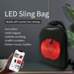 LED Crossbody Çanta Tam Renkli Ekran ve Programlanabilir DIY Açıkhava Reklamcılığı Seyahat LED Sling Sırt Çantası