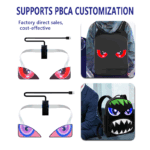 Winking Eyes LED Panel Display LED Angel Eyes Blinking Screen APP Programmierbare LED Eye Display für Car Backpack LED Screen