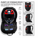 LED Sırt Çantası Motosiklet Sırt Çantası DIY programlama sırt çantası ravel ve Kamp Saklama Çantası Karbon fiber doku