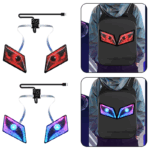 App control programmable winking eye led display screen panel led eagle eye blinking screen for backpack bags cars clothes