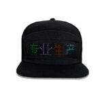 Casquette de baseball à sangle ajustable Noir Ecran LED DIY programmable et contrôlé par App Divers Designs