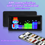 لافتات LED صغيرة قابلة لإعادة الشحن لاسلكية قابلة لإعادة الشحن، لوحة مصفوفة LED مخصصة قابلة للبرمجة للتحكم في التطبيق الذكي لبطاقة عمل شارة LED لبطاقة الرسائل