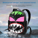 Cute Programmable Animated LED Eyes School Backpack Fashion Style Smart APP Winking Waterproof Cotton Zipper Anti-Theft for Kids