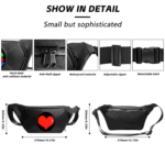 APP Control LED Sling Bag with Display Screen Waterproof Waist Shoulder Crossbody Bag Chest Bag for Bicycle Cycling