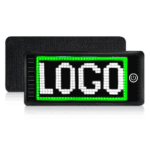 لافتات LED صغيرة قابلة لإعادة الشحن لاسلكية قابلة لإعادة الشحن، لوحة مصفوفة LED مخصصة قابلة للبرمجة للتحكم في التطبيق الذكي لبطاقة عمل شارة LED لبطاقة الرسائل