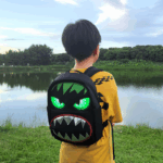 Cute Programmable Animated LED Eyes School Backpack Fashion Style Smart APP Winking Waterproof Cotton Zipper Anti-Theft for Kids
