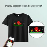 LED T Shirt Display Screen Smart APP Programmable Scrolling Message Led t Shirts and Light up Clothing Mini Flexible Panel