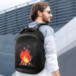 Advertising Display LED Backpack Outdoor Walking School Bag Full Color Screen Smartphone Programmable LED Backpack Portable Bag