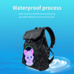 Özel Mesajları Gösteren Yuvarlak Ekranlı Yanıp Sönen Erkekler Kadınlar için LED Sırt Çantası Siyah Spor Çantası Dijital Ekran Sırt Çantası