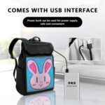 Unisex Casual Backpack With Full Color Display, Outdoor Sports LED Backpack, APP Programmable LED Backpack for Hiking Riding