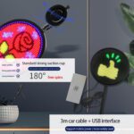 RGB Renkli WiFi Uygulaması Dinamik Arka Pencere Kaydırma Reklam Dijital Ekran Programlanabilir İnce İfade Mesajı Led Araba Ekranı