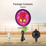 RGB Renkli WiFi Uygulaması Dinamik Arka Pencere Kaydırma Reklam Dijital Ekran Programlanabilir İnce İfade Mesajı Led Araba Ekranı