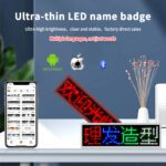 LED Name Badge USB Ricarica Programmazione Display Digitale LED Card Screen per Bar Hotel Party Supermercato Scuola e Ristorante