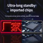 LED Name Badge USB Ricarica Programmazione Display Digitale LED Card Screen per Bar Hotel Party Supermercato Scuola e Ristorante