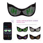 Light up Glasses Programmable APP Control LED Glasses with Text Graffiti Animation Rhythm for Nightclub Party Festival Halloween