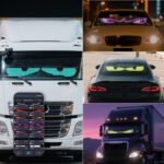 Programmable RGB Devil’s Eye Lamp LED Screen Car Eye Light Dynamic LED Matrix Panel for Truck Car