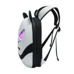 Creative Artistic Cute Panda LED Backpack USB App-Controlled Waterproof Glowing Eyes Soft Zipper Closure ABS Material