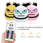 Creative Artistic Cute Panda LED Backpack USB App-Controlled Waterproof Glowing Eyes Soft Zipper Closure ABS Material
