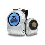 LED Mini Astronaut Backpack USB Lightweight Children’s Shoulder Bag Cute Cartoon Pattern Adjustable Trendy Childlike Innocence