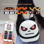 Creative Artistic Cute Panda LED Backpack USB App-Controlled Waterproof Glowing Eyes Soft Zipper Closure ABS Material
