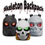 New Funny Devil Ghost Led Backpack Programmable Skull Gothic Back Pack Halloween Led Backpacks for Men