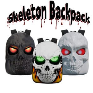 New Funny Devil Ghost Led Backpack Programmable Skull Gothic Back Pack ...
