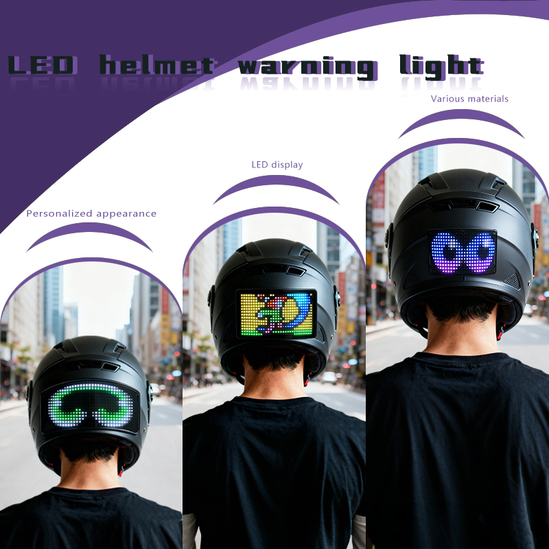 Cool Light for Motorcycle Helmet LED Warning APP Control Bike Helmet Color Light and DIY Motorcycle Helmet Light