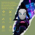 Smart 3D LED Backpack with Eyes Programmable Advertising Screen Display Waterproof Motorcycle Eye-catching Rider Bag Backpack