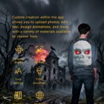 New Funny Devil Ghost Led Backpack Programmable Skull Gothic Back Pack Halloween Led Backpacks for Men