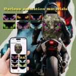 Smart 3D LED Backpack with Eyes Programmable Advertising Screen Display Waterproof Motorcycle Eye-catching Rider Bag Backpack