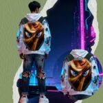 Smart 3D LED Backpack with Eyes Programmable Advertising Screen Display Waterproof Motorcycle Eye-catching Rider Bag Backpack