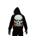 New Funny Devil Ghost Led Backpack Programmable Skull Gothic Back Pack Halloween Led Backpacks for Men