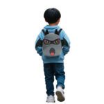 App-Controlled Compact Cartoon-Style USB with Luminous Eyes Programmable Devil Horns and Wings LED Backpack for Children