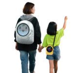 LED Mini Astronaut Backpack USB Lightweight Children's Shoulder Bag Cute Cartoon Pattern Adjustable Trendy Childlike Innocence
