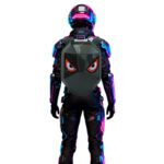 Smart 3D LED Backpack with Eyes Programmable Advertising Screen Display Waterproof Motorcycle Eye-catching Rider Bag Backpack