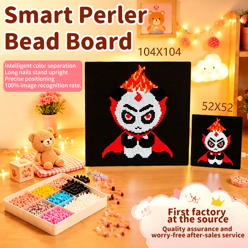 104*104 Factory Smart LED Control Card Board for Perler Bears DIY Creation, Full Color Screen Bluetooth APP Lighting LED Screen Panel